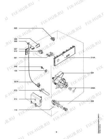 Схема №1 LAV72760-W с изображением Дроссель для стиралки Aeg 8991100990060